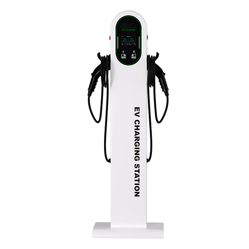 Estaci�n de Carga para Veh�culos El�ctricos / Tipo Pedestal / Doble Conector Tipo 1 (SAE J1772) / 48 A / 11.5 kW por Puerto / Pantalla LCD 4.3 in (10.9 cm) / RFID / Protecci�n IP54 / Chasis SGCC Galvanizado