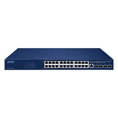 Switch Gestionado PoE++ 802.3bt / 16 Puertos Gigabit PoE++ 95W + 8 Puertos Gigabit + 4 Puertos 10G SFP+ / Presupuesto PoE 420W / IPv6/IPv4 / L2/L4 / ERPS / CloudNMS / Rack 440 mm (17.3 in)
