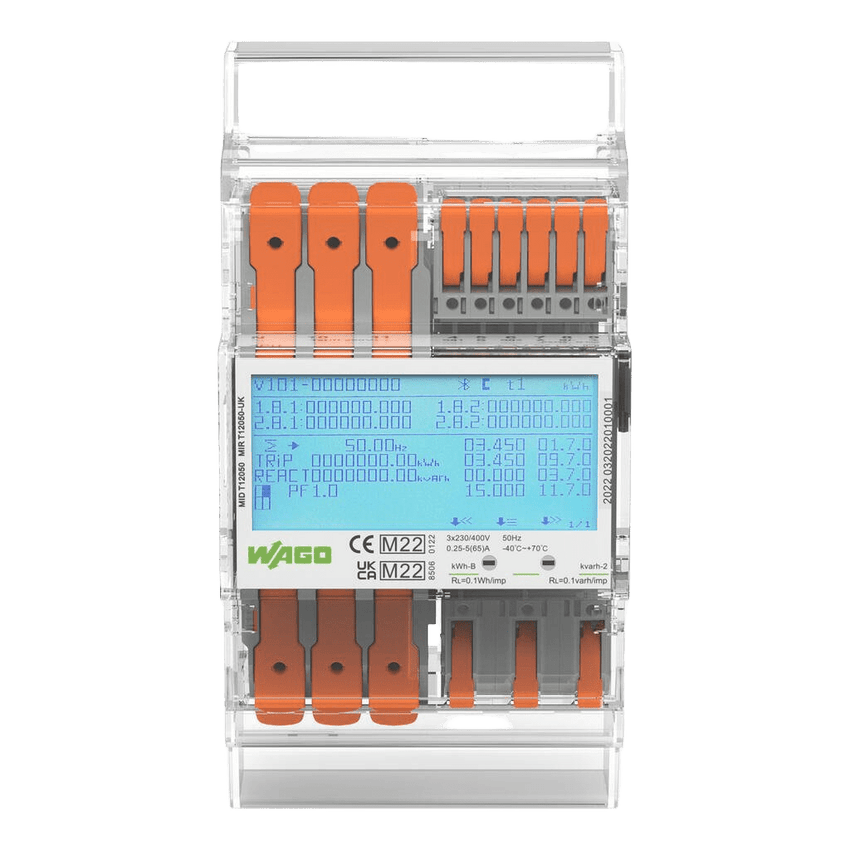 KIT DE MEDICIÓN DE ENERGÍA PARA 65A / 3x230-400 V / Modbus-M-Bus / Push-in CAGE CLAMP® / Display LCD Iluminado / Bluetooth® / Clase B / IP51-IP20