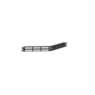 Panel de Parcheo Modular Keystone (Sin Conectores), Angulado, de 48 Puertos, 1UR