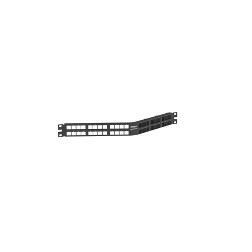 Panel de Parcheo Modular Keystone (Sin Conectores), Angulado, de 48 Puertos, 1UR