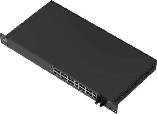 Switch Industrial Administrado L2+, 24 Puertos Gigabit Ethernet, 4 Puertos SFP, Ancho de Banda 56 Gbps, IP30, Rack Mount, PROFINET Opcional, TSWOS