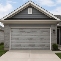 Puerta de Garage de Alta Calidad / Estilo Americano / Acabado Laminado PREMIUM / Color Gris / 10x8 Pies.