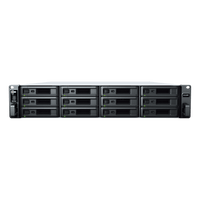Unidad de Expansión RX1223RP | 12 Bahías HDD/SSD SATA 3.5" o 2.5" | Fuente de Alimentación Redundante | Compatible con Synology DSM | Plug-and-Play.