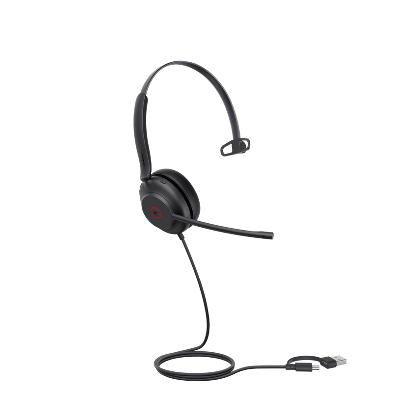 Diadema Profesional UH35 Mono de Yealink con USB-C/A y Audio HD