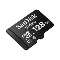 Memoria microSD SanDisk 128GB / Alta Resistencia / Videovigilancia / Clase 10