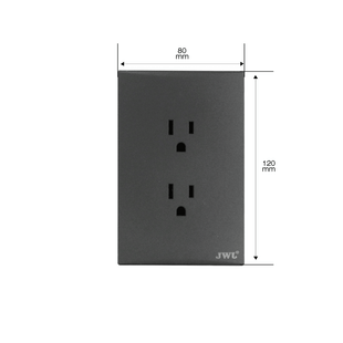 Placa con 2 Toma  Corriente Duplex 2P Y T 10 - 15 A 127 V 60 Hz