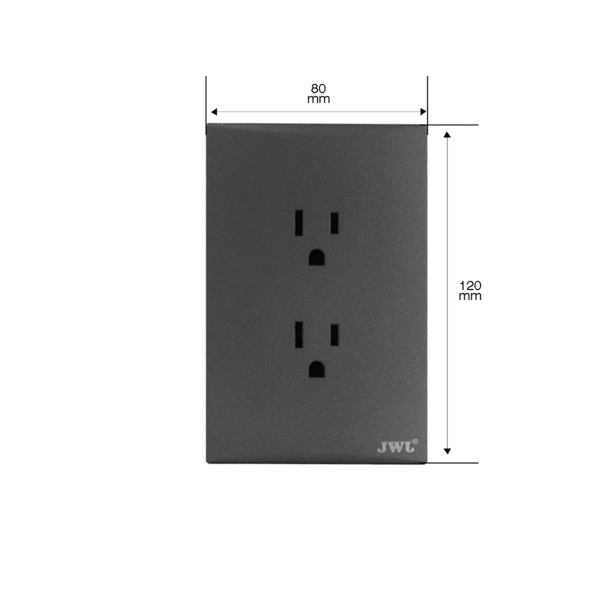 Placa con 2 Toma  Corriente Duplex 2P Y T 10 - 15 A 127 V 60 Hz