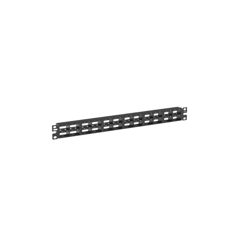 Panel de Parcheo Modular Mini-Com (Sin Conectores), Plano, Blindado, Alta Densidad, de 48 Puertos, 1UR