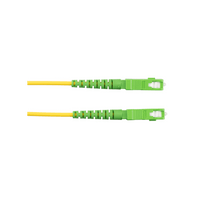 Jumper de Fibra Optica Monomodo 9/125 OS2, SC/APC-SC/APC Simplex, OFNR (Riser), Color Amarillo, 5 Metros (16.40 Pies)