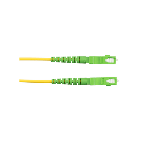 Jumper de Fibra Optica Monomodo 9/125 OS2, SC/APC-SC/APC Simplex, OFNR (Riser), Color Amarillo, 5 Metros (16.40 Pies)