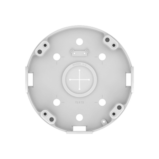 Base de Montaje para Techo SBP-180CMB / Aluminio / Color Blanco RAL9003 / Diámetro 180 mm / Peso 970 g / Tornillo TR30 / Orificio Conduit 19.1 mm / Compatible con Múltiples Modelos Hanwha