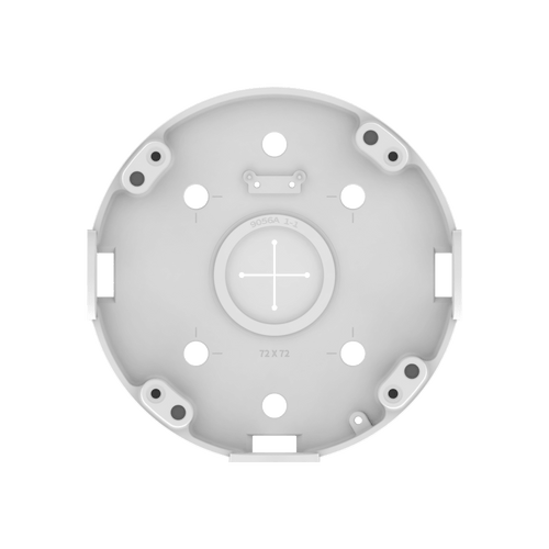 Base de Montaje para Techo SBP-180CMB / Aluminio / Color Blanco RAL9003 / Diámetro 180 mm / Peso 970 g / Tornillo TR30 / Orificio Conduit 19.1 mm / Compatible con Múltiples Modelos Hanwha