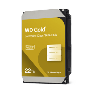 Disco Duro Empresarial WD Gold / SATA 6 Gb/s / 22 TB / 7200 RPM / Tecnología HelioSeal / ArmorCache / 5 Años Garantía / 2.5M Horas MTBF