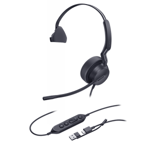 Diadema Alámbrica Yealink UH42 Mono con Audio HD y Conectividad USB-C/A Certificada con Microsoft Teams