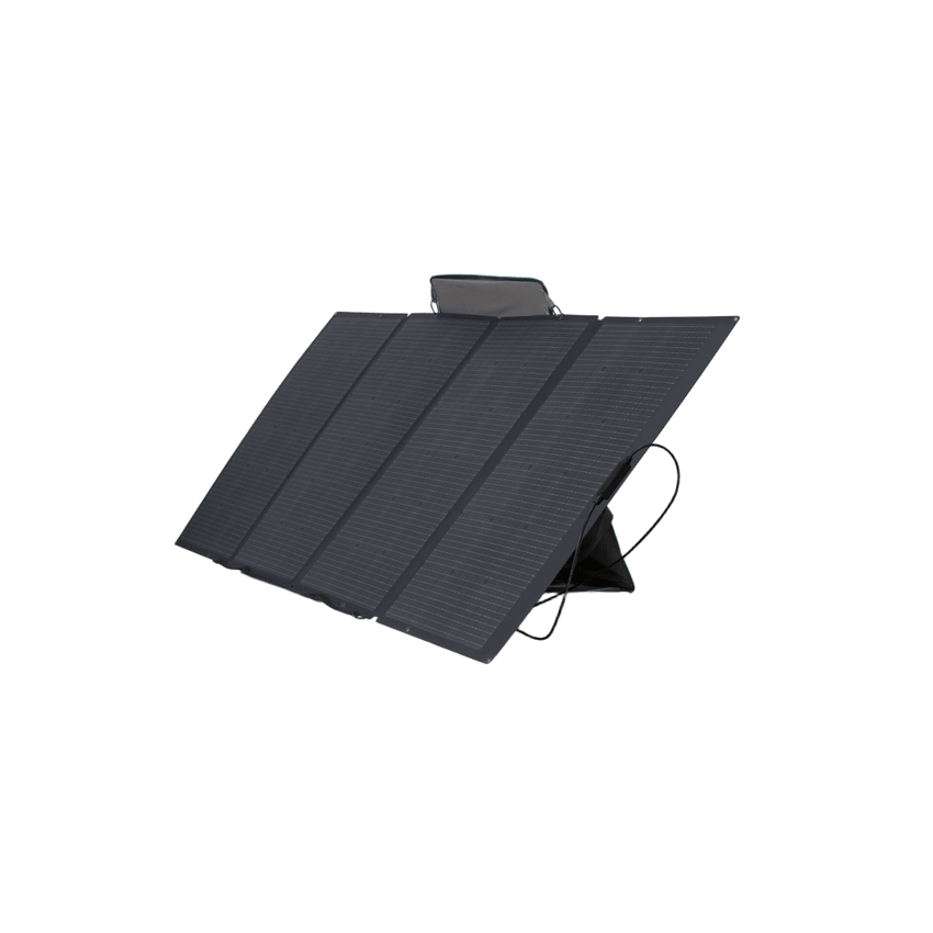 Módulo Solar Portátil y Flexible de 400W Recomendado para Estaciones Portátiles EcoFlow / Ajuste de Ángulo / Carga Eficiente / Incluye Cable XT60 a MC4