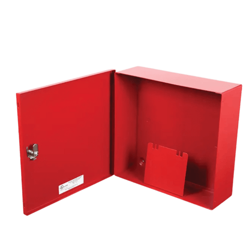 Caja Metálica Roja Serie | Documentos De Registro Del Sistema | Con Cerradura De Botón | 12x12x4
