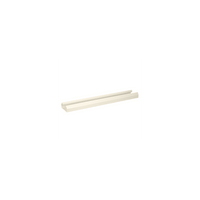 Base para canaleta T-70, de PVC rígido, con orificios perforados para montaje, 103.3 x 44.9 x 1800 mm, Color Blanco Mate