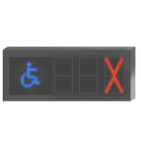 Panel LED Indicador de Estacionamiento Hikvision / 3 Dígitos con Flecha Direccional / Pantalla 7 Colores / Comunicación RS485-RJ45 / Montaje Colgante / Visualización Tiempo Real / Iconos Especiales