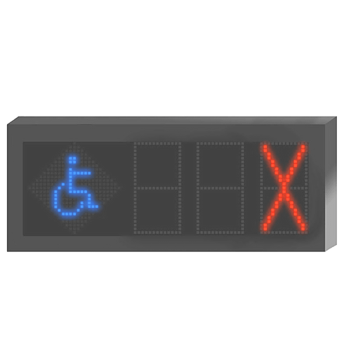 Panel LED Indicador de Estacionamiento Hikvision / 3 Dígitos con Flecha Direccional / Pantalla 7 Colores / Comunicación RS485-RJ45 / Montaje Colgante / Visualización Tiempo Real / Iconos Especiales