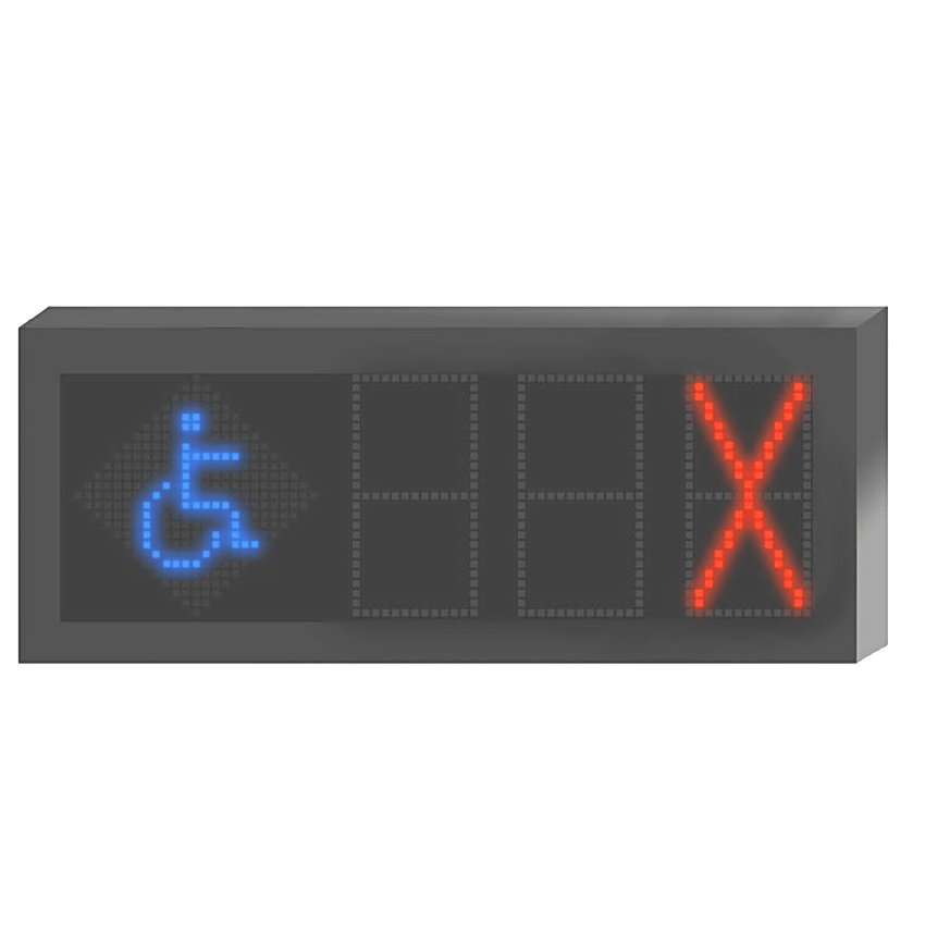 Panel LED Indicador de Estacionamiento Hikvision / 3 Dígitos con Flecha Direccional / Pantalla 7 Colores / Comunicación RS485-RJ45 / Montaje Colgante / Visualización Tiempo Real / Iconos Especiales