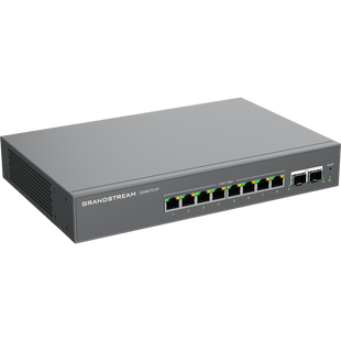 Switch L2 Lite Administrable de 10 Puertos / 8 Puertos Ethernet 2.5 Gigabits / 2 Puertos SFP+ 10 Gigabits / PoE+ 802.3af/at / VLAN 802.1Q / QoS / IGMP Snooping / Montaje en Escritorio o Pared