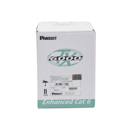 Bobina de Cable UTP 305 Metros (1000 Pies) de Cobre, TX6000? PanNet, Reelex, Gris Internacional, Categoría 6 Mejorado (23 AWG), PVC (CM), de 4 Pares