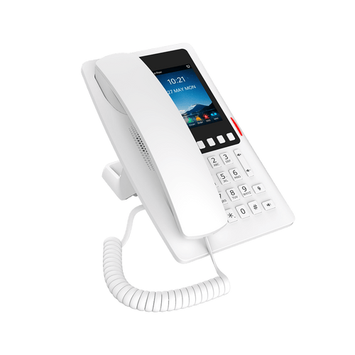 Tel�fono IP Hotelero Wi-Fi 6 / Pantalla IPS 3.5" 320x480 / 2 L�neas SIP / 5 Teclas Programables / Puerto USB-A / PoE 802.3af / Audio HD / Dise�o Blanco