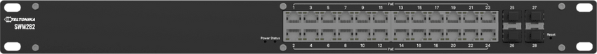 Switch Industrial Gestionado L2+, 24 Puertos Gigabit PoE+, 4 Puertos SFP, 300W PoE Budget, Rack 19", IP30, TSWOS