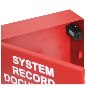 Caja Metálica Roja | Documentos De Registro Del Sistema | Con Unidad Flash USB-C | Cerradura De Botón | 12x12x4
