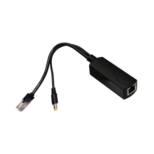 Splitter PoE / IEEE 802.3af/at / 30W / Puerto Gigabit / Salida DC 12V 2A / Indicadores LED / 95x26x20 mm (3.74x1.02x0.79 in)