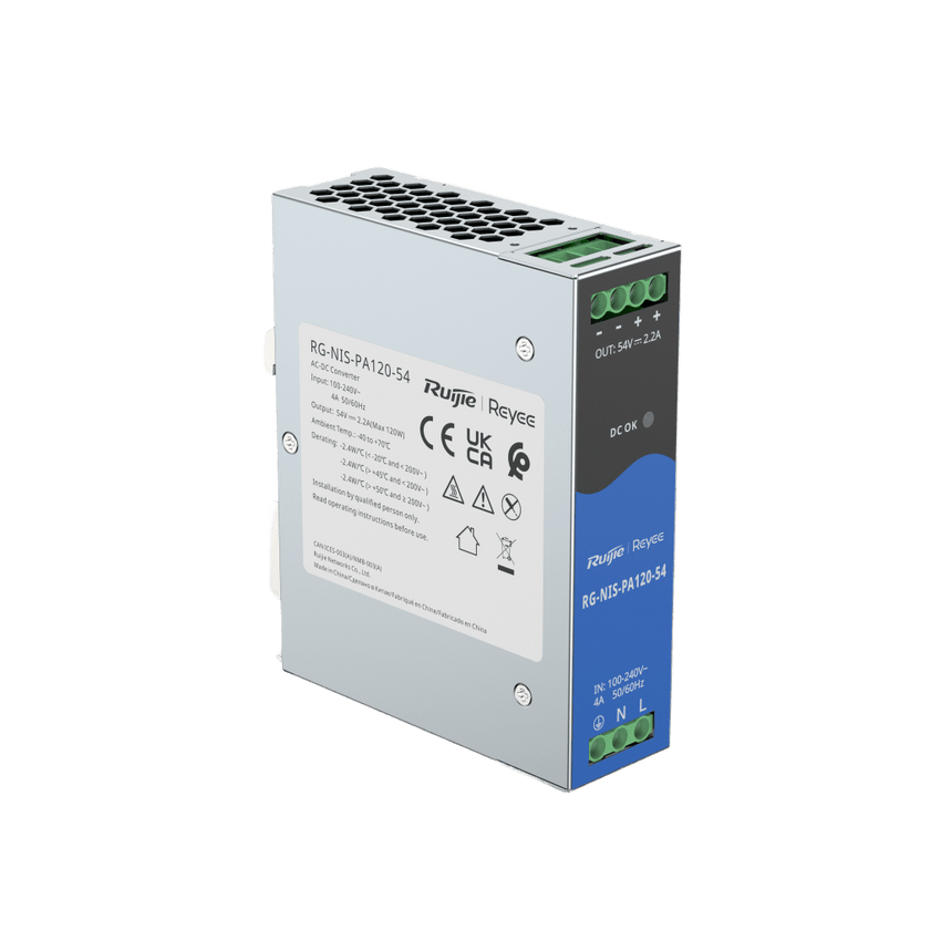 Fuente de Alimentación AC/DC 120W DIN-RAIL para Switch Industrial