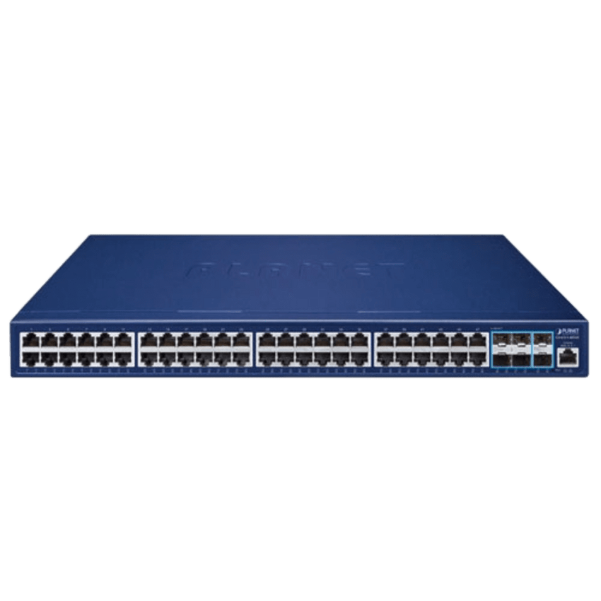 Switch Gestionado Capa 3 / 48 Puertos Gigabit + 6 Puertos 10G SFP+ / Routing IPv4/IPv6 / NMS Integrado / QoS Avanzado / Seguridad Empresarial