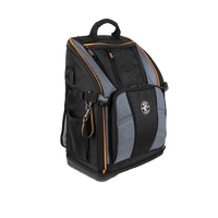 Mochila Profesional para Herramientas / 27 Bolsillos / Acceso Rápido y Estación de Trabajo / Base Moldeada Ancha / Interior Naranja / USB-C / Soporte para Lámpara