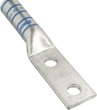 Zapata de compresión LCC400-12-6 para cal. 400 Kcmil, Doble barreno para tornillo prisionero de 1/2, Espaciado de orificios 44.5mm, 1 Pz