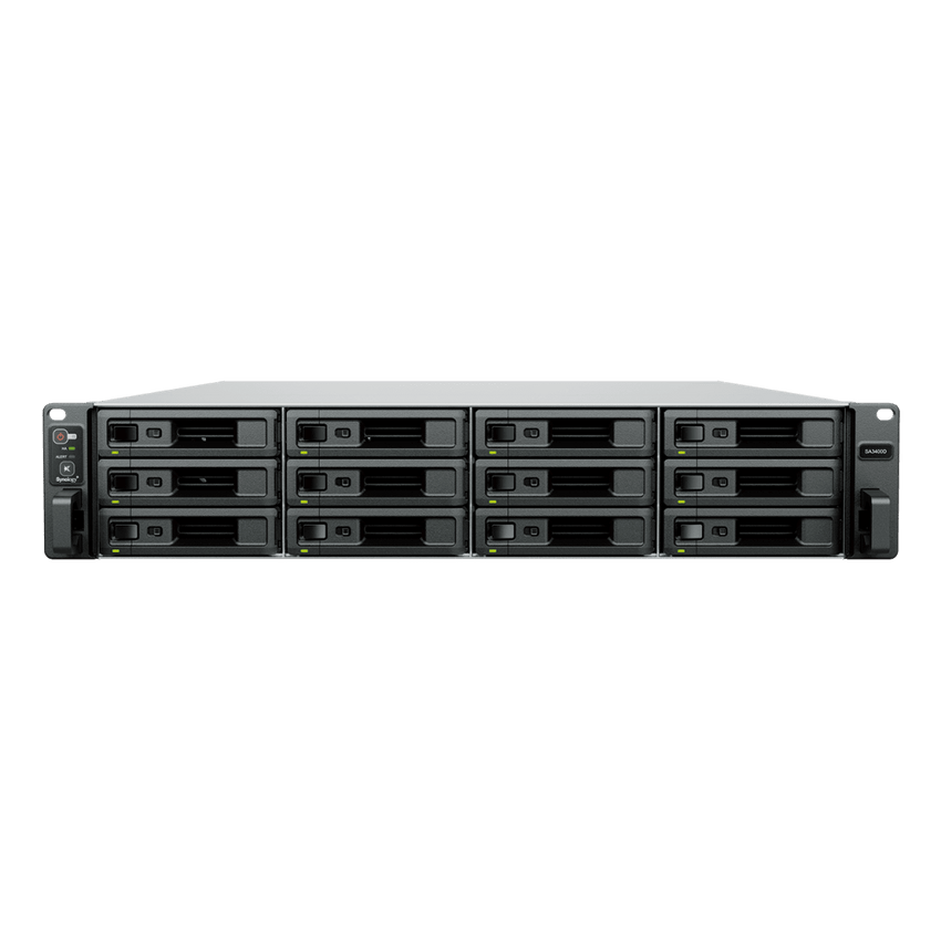 Servidor de Almacenamiento Synology SA3400D | Alta Escalabilidad | 12 Bahías SAS | Doble Controlador | Hasta 192 TB (576 TB Expandido) | 3,500/2,900 MB/s Lectura/Escritura | RAID F1, 0, 1, 5, 6, 10.
