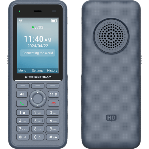 Teléfono IP Wi-Fi Inalámbrico WP836 / Wi-Fi 6 Doble Banda / IP69K Resistente a Exteriores / Batería 3000 mAh / 4 Conferencias / Bluetooth Integrado / USB Tipo C / Compatibilidad con Códec Opus HD