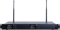 Receptor Inalámbrico Dual Canal Digital U-Band | 4 Bandas de Frecuencia (470-830 MHz) | Transmisión Digital pi/4-DQPSK | Pantalla TFT-LCD 2.2" | Anti-Interferencia con ID Code Pilot | Salidas Balanceadas y Desbalanceadas | Ecualizacion