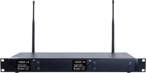 Receptor Inalámbrico Dual Canal Digital U-Band | 4 Bandas de Frecuencia (470-830 MHz) | Transmisión Digital pi/4-DQPSK | Pantalla TFT-LCD 2.2" | Anti-Interferencia con ID Code Pilot | Salidas Balanceadas y Desbalanceadas | Ecualizacion