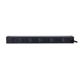 PDU Básico Para Distribución de Energía con Supresor de Picos, Con 12 Tomas NEMA 5-15R Traseras, 1UR, 15 Amp, 120 Vca, 1800 Joules de Protección