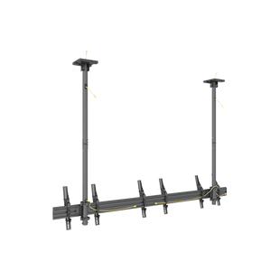 Soporte Mural Triple LCM3x1U / Pantallas 32"-65" / Carga 30 kg (66 lbs) por Pantalla / VESA 100x100-600x400 mm / Ajuste Inclinación 0°-15° / Montaje Techo