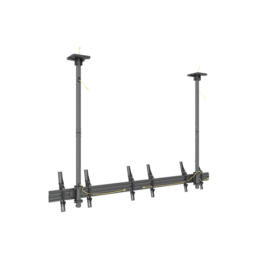 Soporte Mural Triple LCM3x1U / Pantallas 32"-65" / Carga 30 kg (66 lbs) por Pantalla / VESA 100x100-600x400 mm / Ajuste Inclinación 0°-15° / Montaje Techo