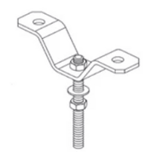 Clip U para fijar barra roscada de  1/2" (13 mm).
