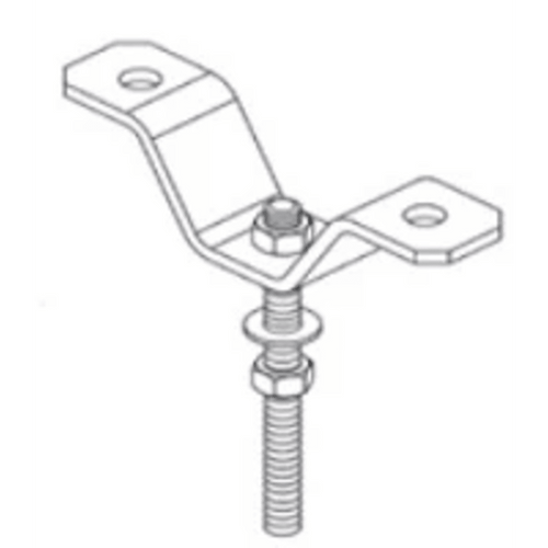 Clip U para fijar barra roscada de  1/2" (13 mm).