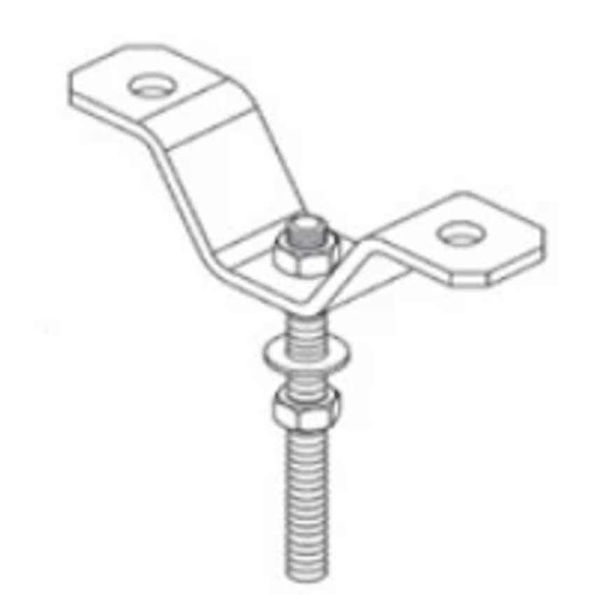Clip U para fijar barra roscada de  1/2" (13 mm).