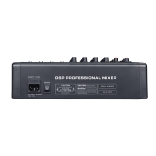 Consola de Mezcla Analógica DS-QAPMCR8-A | 8 Canales | 6 Entradas Mic/Línea | 12 Salidas | DSP Efectos | USB Media | Bluetooth | Montaje en Rack