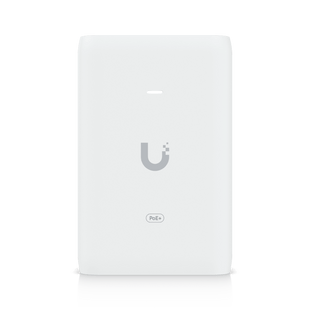 Adaptador PoE+ 2.5G / hasta 30 W / 48V 0.65A / (2) Puertos RJ45 MultiGigabit 2.5G / Salida PoE+ / LED Indicador / Ideal para APs UniFi WiFi 7 / / Protección contra Sobretensiones