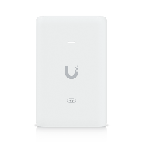 Adaptador PoE+ 2.5G / hasta 30 W / 48V 0.65A / (2) Puertos RJ45 MultiGigabit 2.5G / Salida PoE+ / LED Indicador / Ideal para APs UniFi WiFi 7 / / Protección contra Sobretensiones