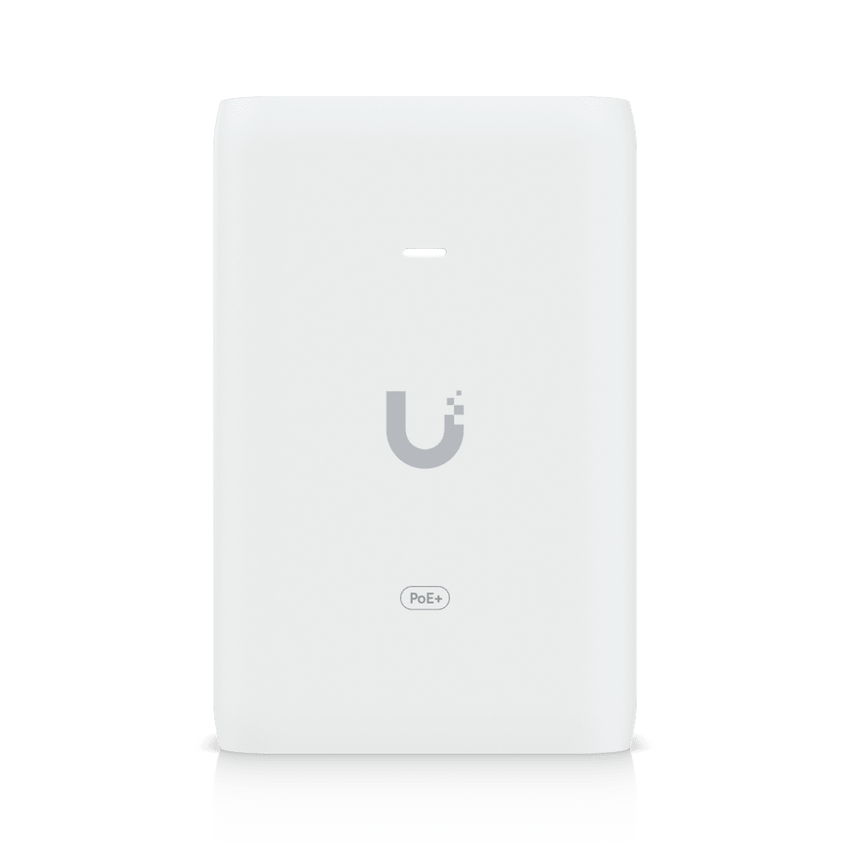 Adaptador PoE+ 2.5G / hasta 30 W / 48V 0.65A / (2) Puertos RJ45 MultiGigabit 2.5G / Salida PoE+ / LED Indicador / Ideal para APs UniFi WiFi 7 / / Protección contra Sobretensiones