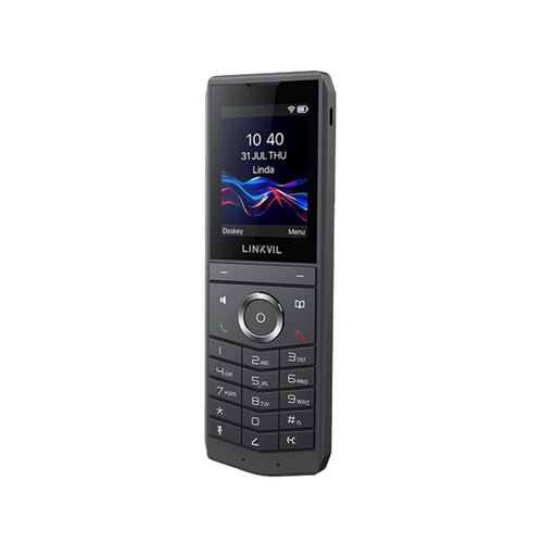 Teléfono IP Wi-Fi Portátil / Pantalla Color 2.4" 240x320 / Wi-Fi 6 Dual-Banda / Bluetooth 5.0 / Batería 3000mAh 13h Talk / Video H.264 4CIF / Resistencia Caídas 1.8m (5.9 ft) / Conferencia 6 Vías / USB Type-C